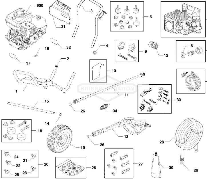 Husqvarna 4000 psi model 020795-00 power washer replacement parts & manual